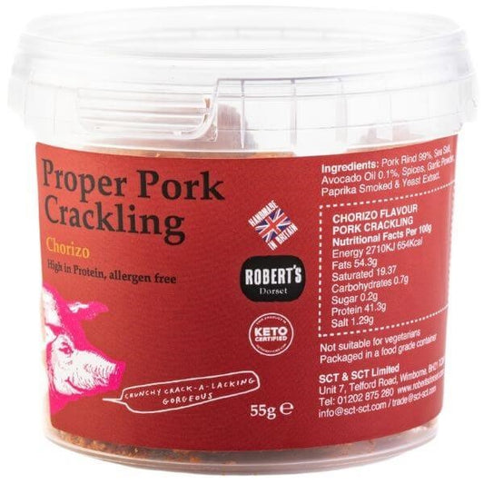 Proper Pork Crackling Chorizo 55g
