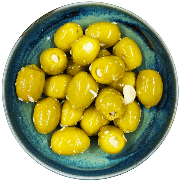 Hand Stuffed Garlic Olives