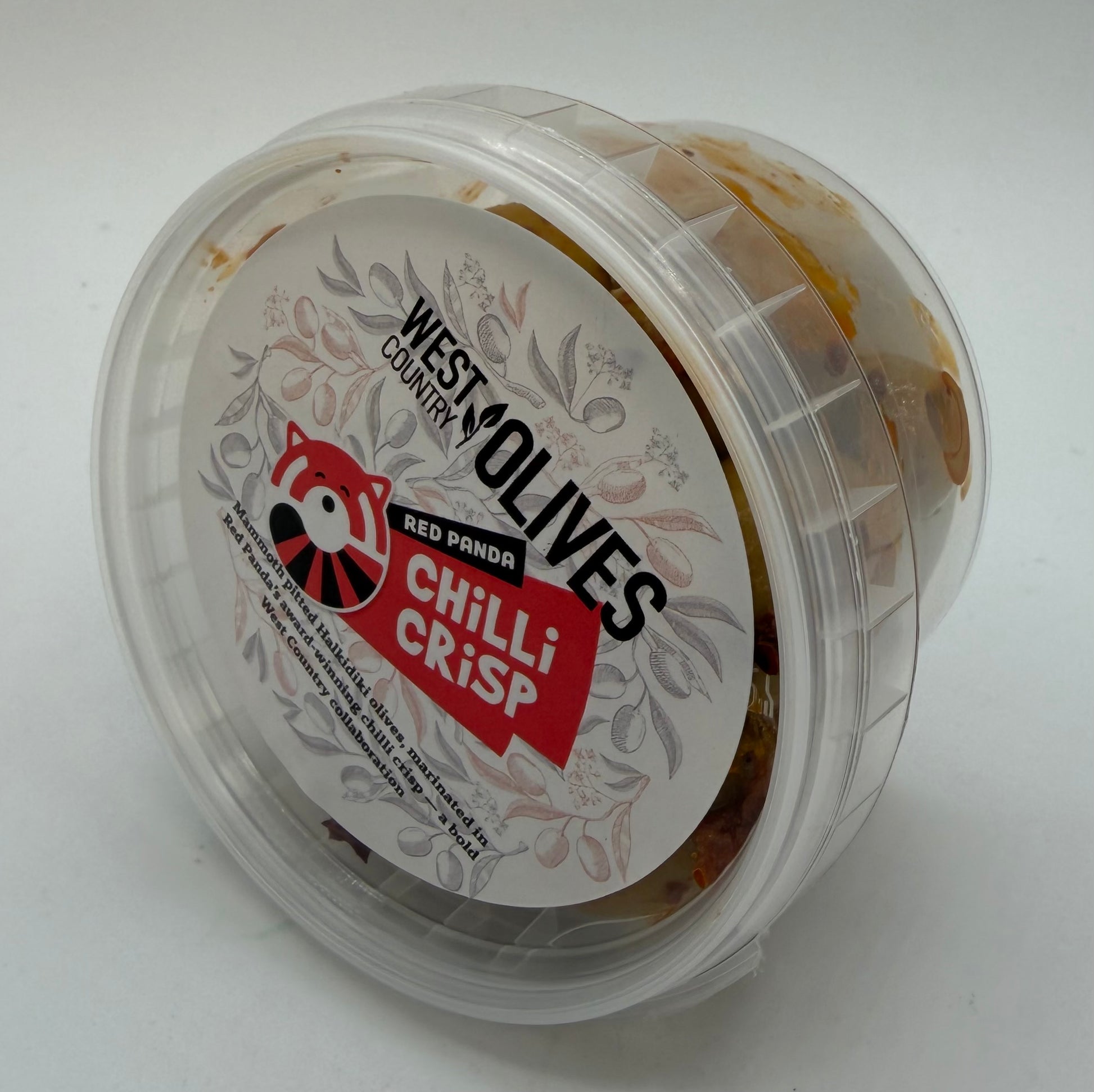 Retail pot with Chilli crisp olives 